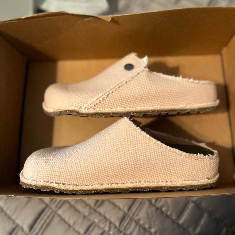 NWT Birkenstock Zermatt Pink Canvas Slip-On Shoes